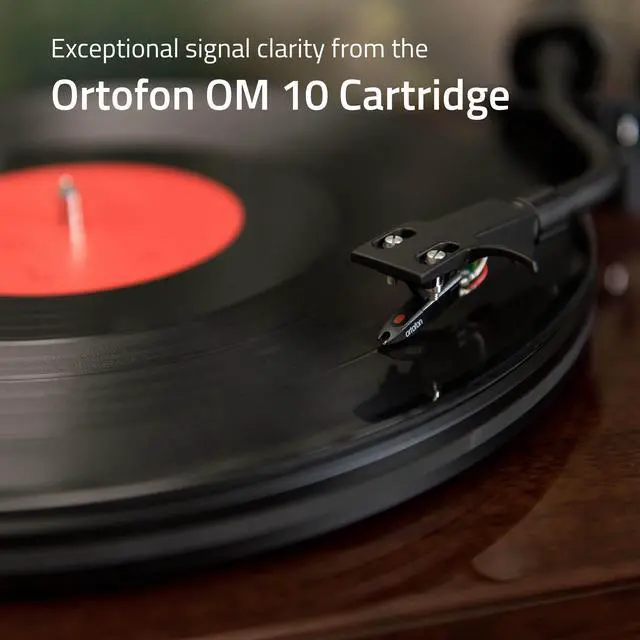 Alt view image 4 of 7 - Fluance RT82 Reference High Fidelity Vinyl Turntable Record Player with Ortofon OM10 Cartridge And Anti-Vibration Wood Isolation Base - Natural Walnut