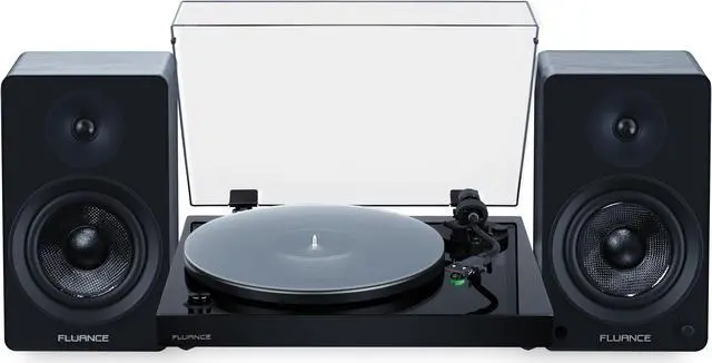 Main image of Fluance RT81+ Elite Vinyl Turntable (Piano Black) and Ai61 6.5" Stereo Bookshelf Speakers (Black Ash) Bundle: High Fidelity Sound, Detailed Audio Reproduction, Seamless Integration