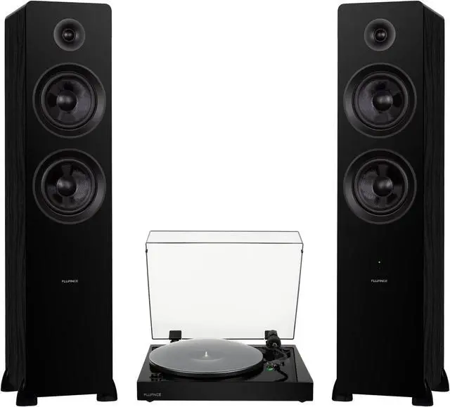 Main image of Fluance RT81+ Turntable (Piano Black) and Ai81 Tower Speakers (Black Ash) Bundle: High Fidelity Vinyl Playback & Powerful Stereo Sound, Integrated Amplifiers