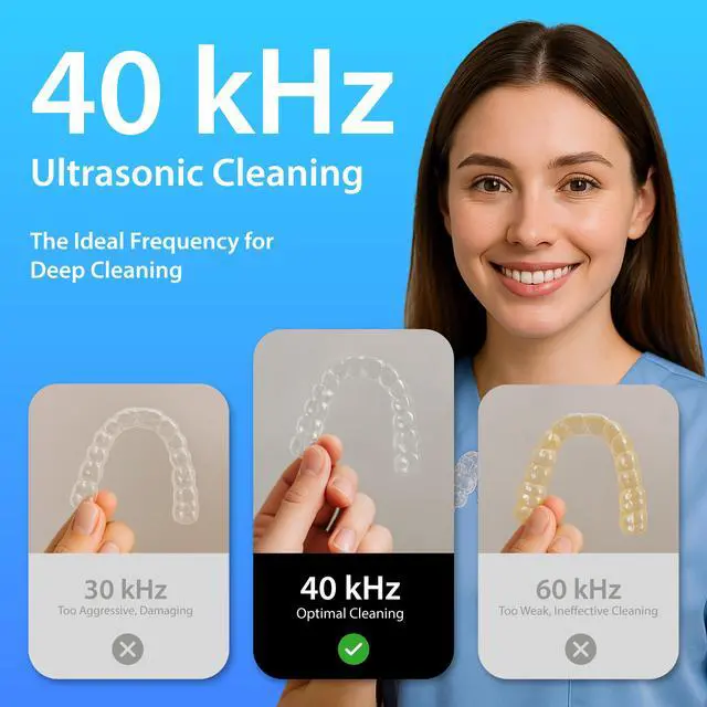Alt view image 13 of 14 - Magnasonic Ultrasonic Cleaner - 20oz Stainless Steel Tank, Digital Timer, 5 Cleaning Modes, Ultrasonic Jewelry Cleaner for All Jewelry, Eyeglasses, Watches, Dentures, Retainers and More
