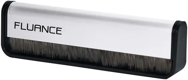 Main image of Fluance Anti-Static Carbon Fiber Record Cleaning Brush - Safely Removes Dust & Static from Vinyl Records to Preserve Sound Quality and Reduce Pops, Crackles, Surface Noise (VB50)