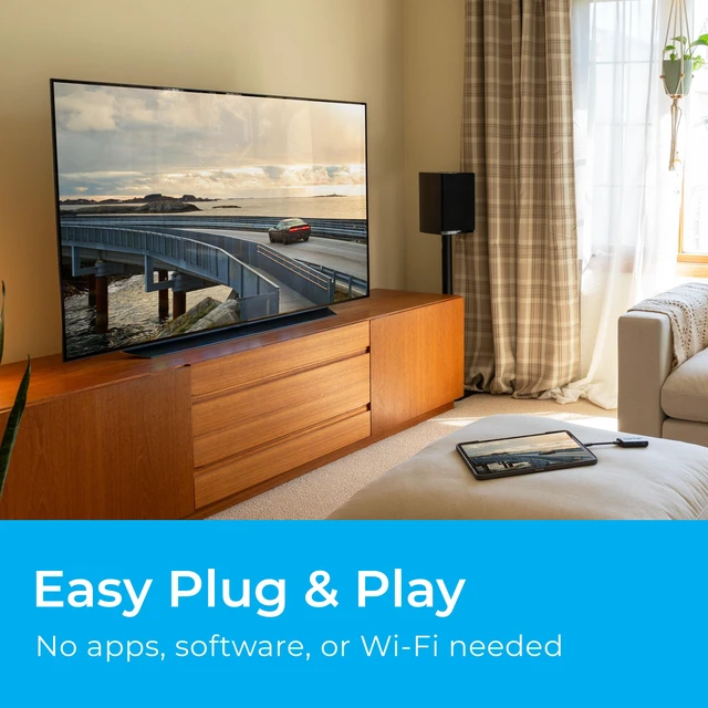 Alt view image 6 of 7 - Nyrius Phoenix Prime 4K30 Wireless USB-C to HDMI Video Transmitter & Receiver, Plug & Play Extender, Stream Ultra HD up to 150ft from PC, Laptop, Mobile Phone, Tablet to a TV or Projector (TDD31)