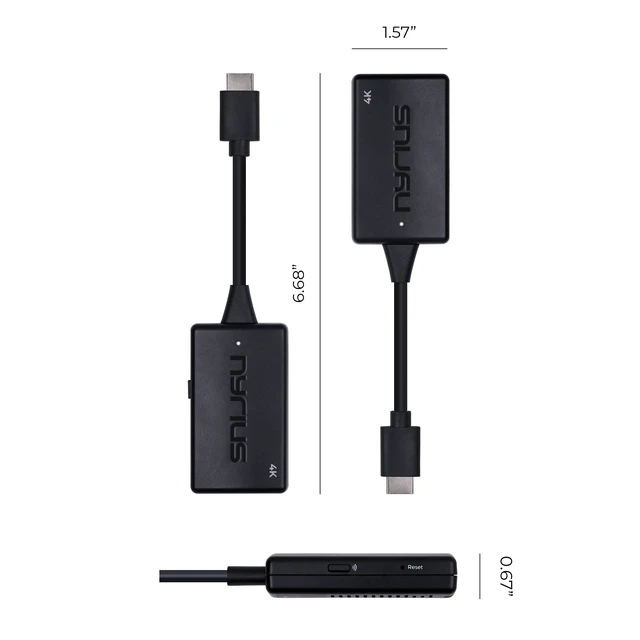 Alt view image 7 of 7 - Nyrius Phoenix Prime 4K30 Wireless HDMI-to-HDMI Video Transmitter & Receiver, Plug & Play Extender, Stream Ultra HD up to 150ft from PC, Laptop, Cable/Satellite Box to a TV or Projector (TDD30)