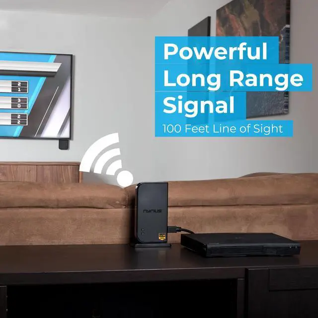 Alt view image 4 of 7 - Nyrius ARIES Home HDMI Digital Wireless Transmitter & Receiver for HD 1080p Video Streaming, Cable box, Satellite, Bluray, DVD, PS3, PS4, Laptops, PC (NAVS500)