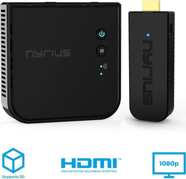 Alt view image 2 of 7 - Nyrius ARIES Pro Wireless HDMI Transmitter & Receiver to Stream HD 1080p 3D Video From Laptop, PC, Cable, Netflix, YouTube, PS4, Drones, Pro Camera, to HDTV/Projector & Bonus HDMI Cable