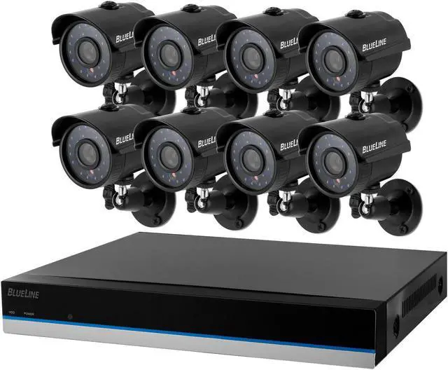 Main image of Defender 21173 BlueLine 8CH Security DVR with 500GB of Storage Including 8 Surveillance 600TVL Cameras