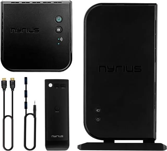Alt view image 7 of 14 - Nyrius ARIES Home+ Wireless HDMI 2x Input Transmitter & Receiver for Streaming HD 1080p 3D Video and Digital Audio from Cable box, Satellite, Bluray, DVD, PS4, PS3, Laptops, PC - 2 Pack
