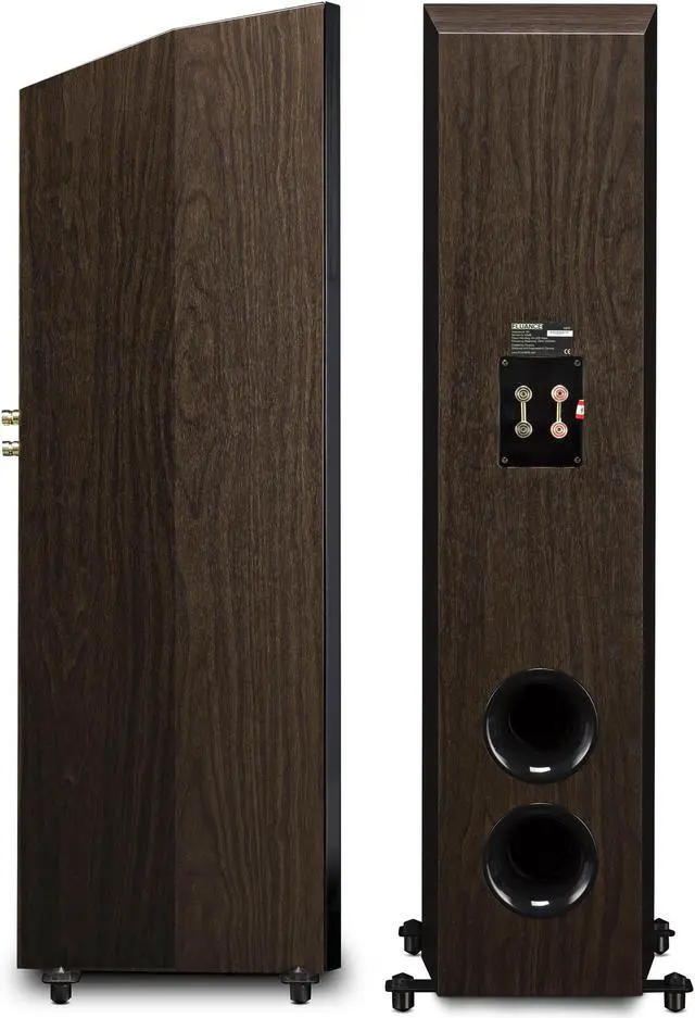 Alt view image 9 of 12 - Fluance Signature HiFi 3-Way Floorstanding Tower Speakers with Dual 8" Woofers for 2-Channel Stereo Listening or Home Theater System - Natural Walnut/Pair (HFFW)