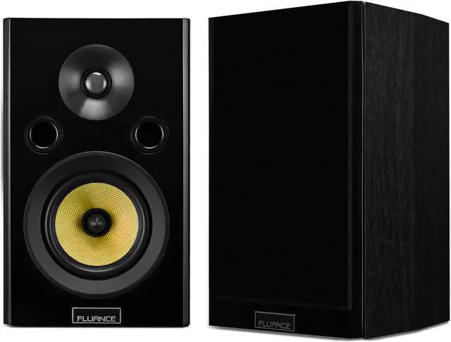 Alt view image 3 of 7 - Fluance Signature HiFi Compact Surround Sound Home Theater 5.0 Channel Speaker System including 2-Way Bookshelf, Center Channel and Rear Surround Speakers - Black Ash (HF50BC)