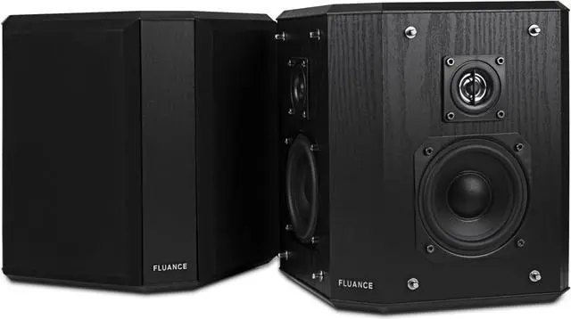 Alt view image 7 of 14 - Fluance Elite High Definition 2-Way Bipolar Surround Speakers for Wide Dispersion Surround Sound in Home Theater Systems - Black Ash/Pair (SXBP2)