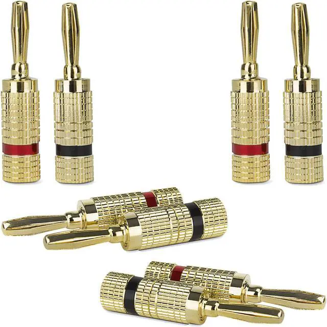 Alt view image 2 of 6 - General Electric GE Premium Banana Plug Speaker Wire Connectors - 4 PACK