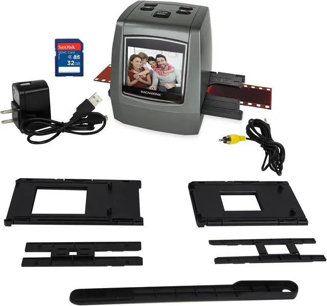 Alt view image 4 of 10 - Magnasonic All-In-One High Resolution 24MP Film Scanner, Vibrant 2.4" LCD Screen, Converts 126KPK/135/110/super 8 Film, Slides & Negatives into Digital Photos, with Bonus 32GB SD Card (FS50)