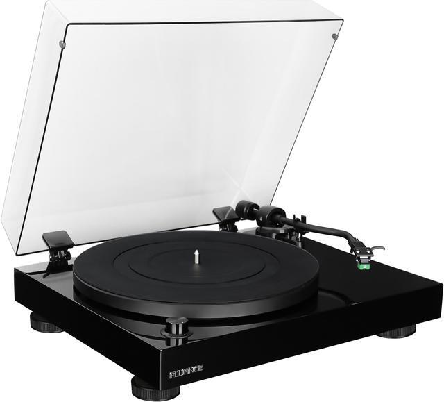 Alt view image 2 of 13 - Fluance RT81 Elite High Fidelity Vinyl Turntable Record Player with Audio Technica AT95E Cartridge, Belt Drive, Built-in Preamp, Adjustable Counterweight, High Mass MDF Wood Plinth - Piano Black
