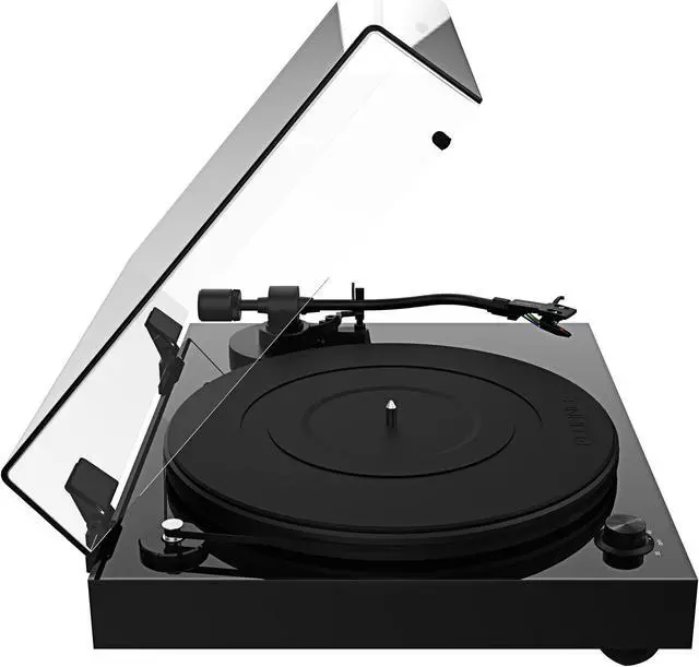 Alt view image 6 of 14 - Fluance RT82 Reference High Fidelity Vinyl Turntable Record Player with Ortofon OM10 Cartridge, Speed Control Motor, High Mass MDF Wood Plinth, Vibration Isolation Feet - Piano Black