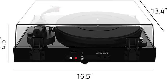 Alt view image 7 of 14 - Fluance RT83 Reference High Fidelity Vinyl Turntable Record Player with Ortofon 2M Red Cartridge, Speed Control Motor, High Mass MDF Wood Plinth, Vibration Isolation Feet - Piano Black