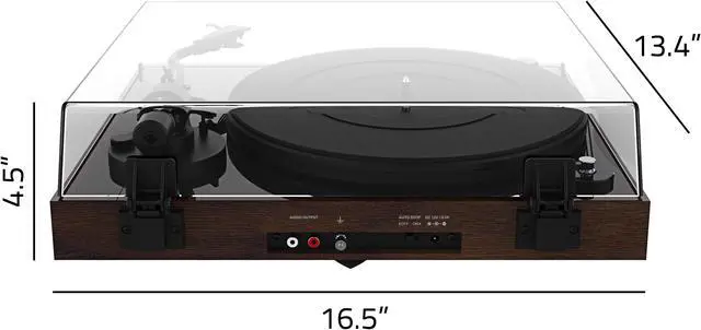 Alt view image 7 of 14 - Fluance RT82 Reference High Fidelity Vinyl Turntable Record Player with Ortofon OM10 Cartridge, Speed Control Motor, High Mass MDF Wood Plinth, Vibration Isolation Feet - Walnut