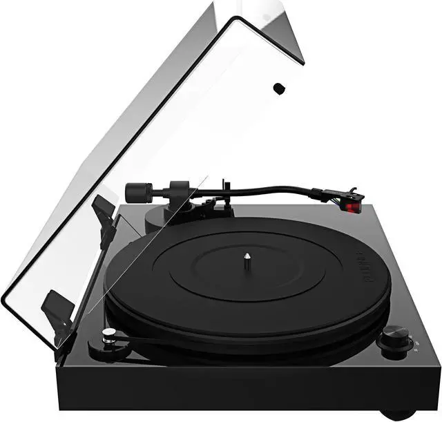 Alt view image 6 of 14 - Fluance RT83 Reference High Fidelity Vinyl Turntable Record Player with Ortofon 2M Red Cartridge, Speed Control Motor, High Mass MDF Wood Plinth, Vibration Isolation Feet - Piano Black