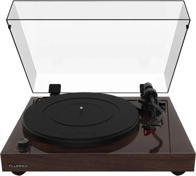 Alt view image 2 of 14 - Fluance RT83 Reference High Fidelity Vinyl Turntable Record Player with Ortofon 2M Red Cartridge, Speed Control Motor, High Mass MDF Wood Plinth, Vibration Isolation Feet - Walnut