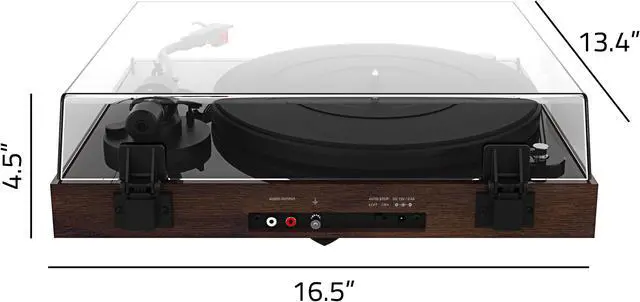 Alt view image 7 of 14 - Fluance RT83 Reference High Fidelity Vinyl Turntable Record Player with Ortofon 2M Red Cartridge, Speed Control Motor, High Mass MDF Wood Plinth, Vibration Isolation Feet - Walnut
