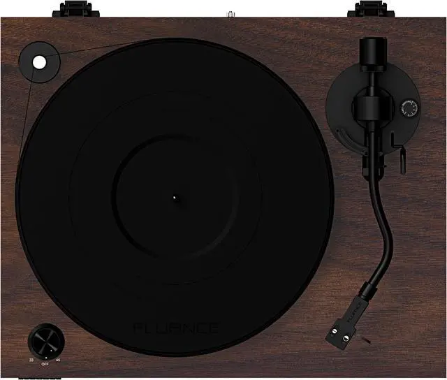Alt view image 4 of 14 - Fluance RT83 Reference High Fidelity Vinyl Turntable Record Player with Ortofon 2M Red Cartridge, Speed Control Motor, High Mass MDF Wood Plinth, Vibration Isolation Feet - Walnut