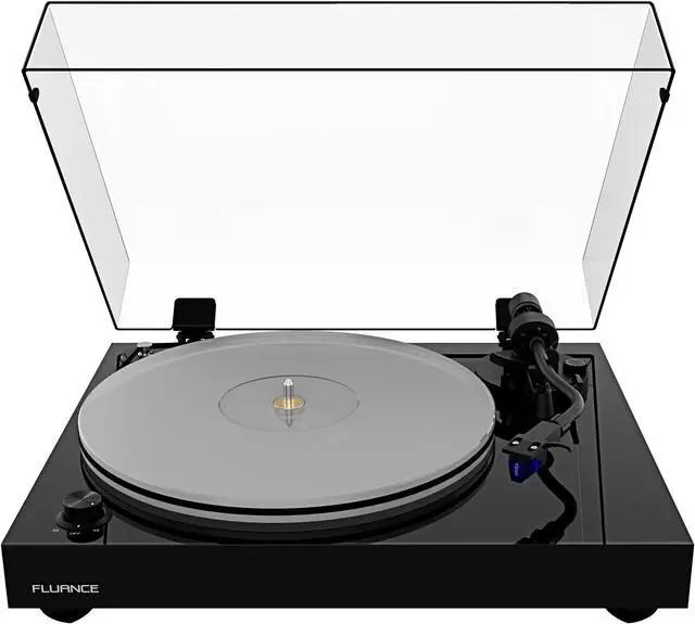 Alt view image 2 of 13 - Fluance RT85 Reference High Fidelity Vinyl Turntable Record Player with Ortofon 2M Blue Cartridge, Acrylic Platter, Speed Control Motor High Mass MDF Wood Plinth Vibration Isolation Feet - Piano Black