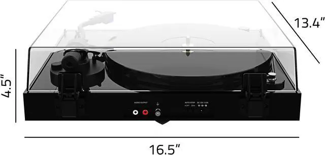 Alt view image 6 of 13 - Fluance RT85 Reference High Fidelity Vinyl Turntable Record Player with Ortofon 2M Blue Cartridge, Acrylic Platter, Speed Control Motor High Mass MDF Wood Plinth Vibration Isolation Feet - Piano Black
