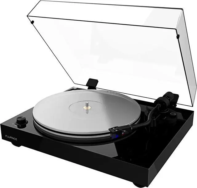 Alt view image 3 of 13 - Fluance RT85 Reference High Fidelity Vinyl Turntable Record Player with Ortofon 2M Blue Cartridge, Acrylic Platter, Speed Control Motor High Mass MDF Wood Plinth Vibration Isolation Feet - Piano Black