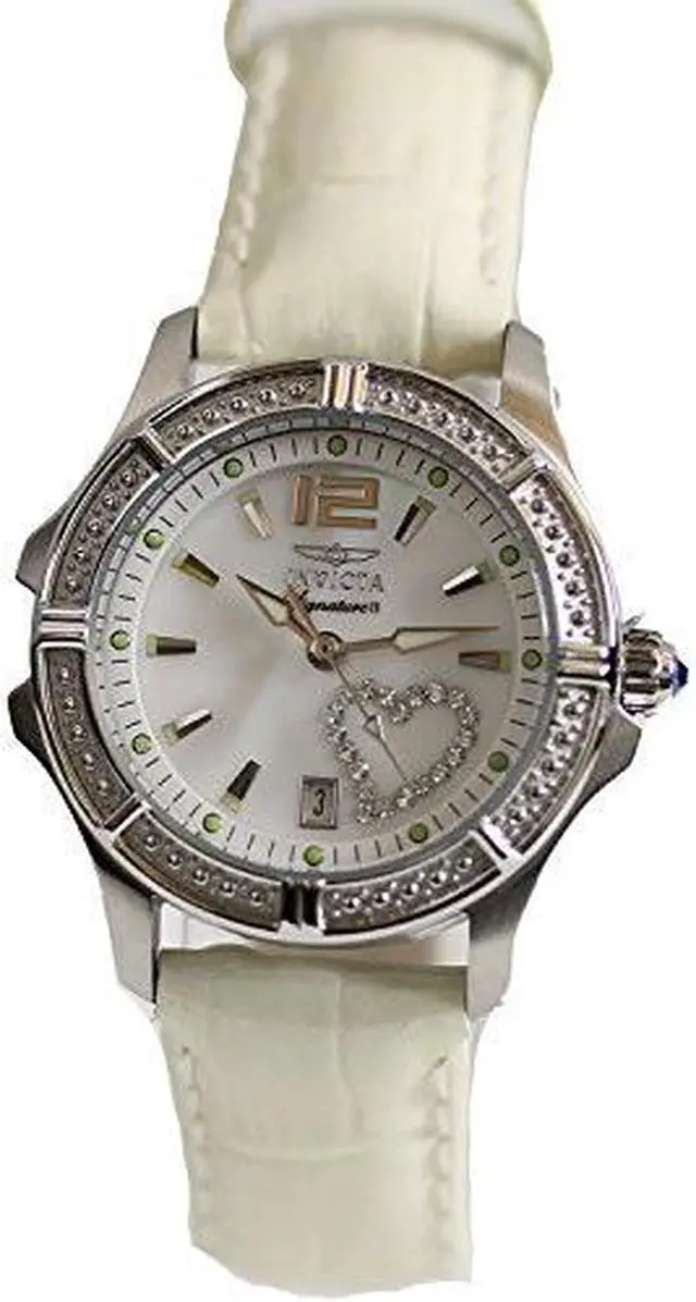 Alt view image 4 of 4 - Invicta Women's Signature 7475 White Leather  Watch