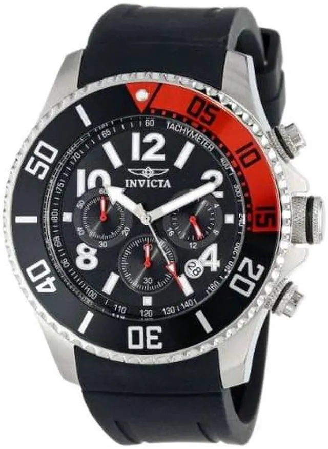 Alt view image 7 of 9 - Men's Pro Diver Black Dial Black Polyurethane