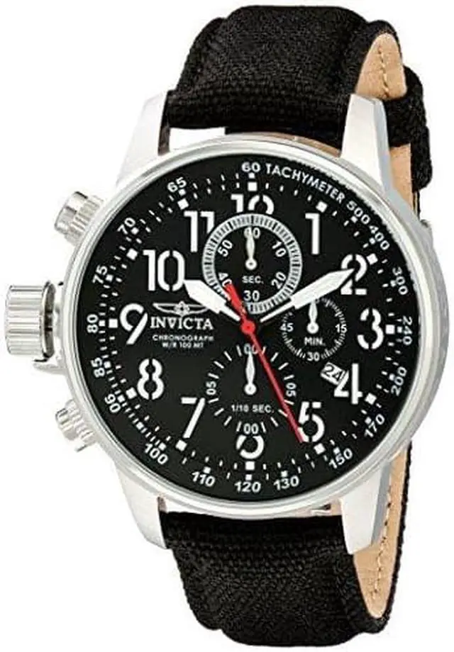 Alt view image 12 of 15 - Invicta 1512 Men's Black 1/10 Second Lefty Chronograph