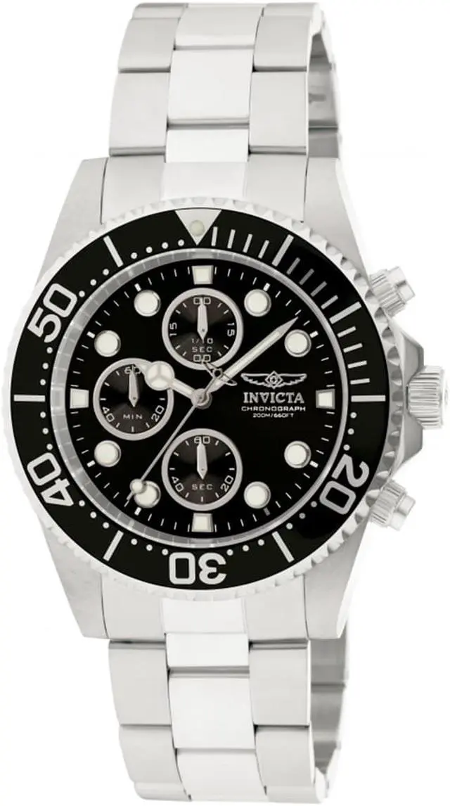 Alt view image 8 of 12 - Invicta  Pro Diver 1768  Stainless Steel Chronograph  Watch