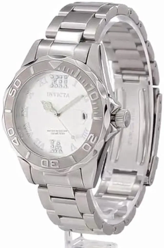 Alt view image 12 of 13 - Invicta 12851 Women's Pro Diver Stainless Steel Silver-Tone Dial Watch