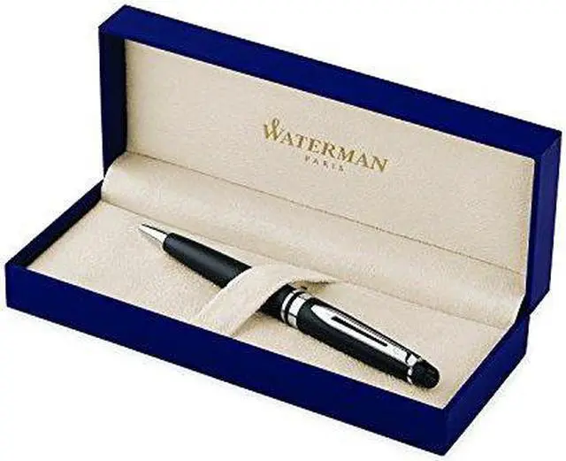 Main image of Waterman Expert Matte Black, Ballpoint Pen with Medium Blue refill (S0951900)