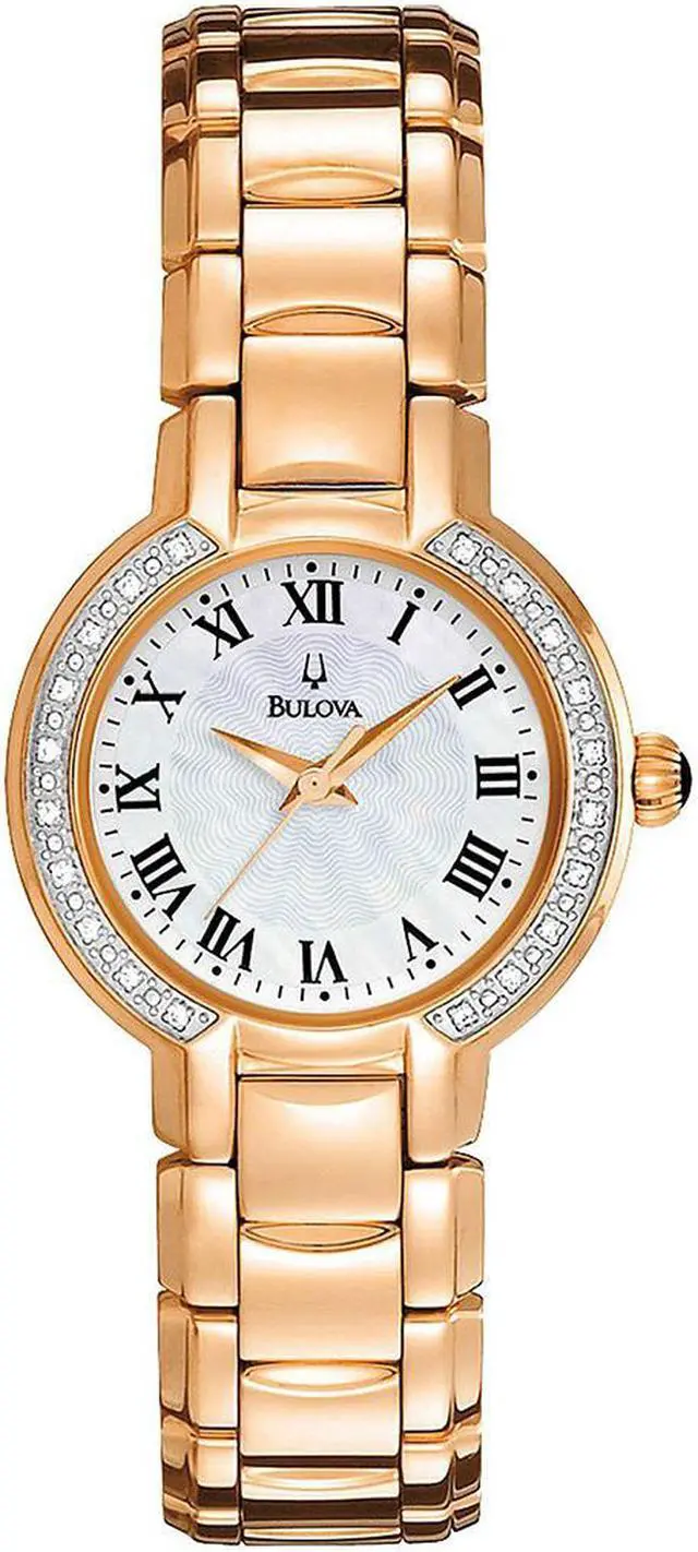 Alt view image 5 of 8 - Bulova Women's 98R156 'Fairlawn' Rose Gold-Plated Stainless Steel Quartz Watch