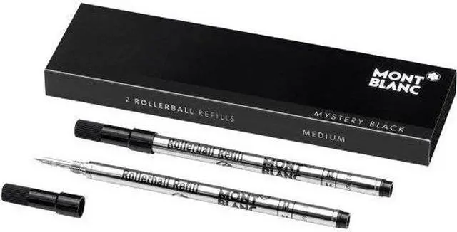 Alt view image 2 of 2 - Mont Blanc Rollerball Refill, M 2X1, Mystery Black (105158)