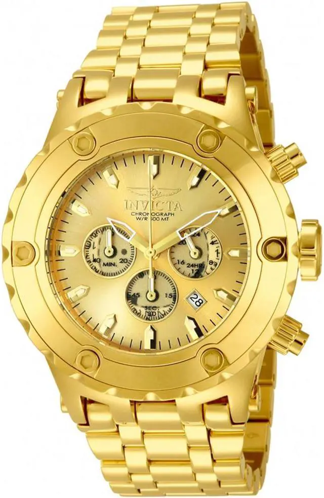 Alt view image 5 of 5 - Invicta Men's Subaqua Reserve Analog Japan Quartz Chronograph Gold Watch 14506