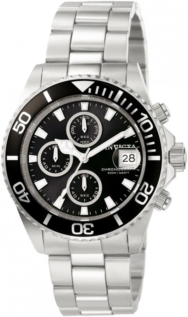 Alt view image 11 of 12 - Invicta  Pro Diver 1003  Stainless Steel Chronograph  Watch