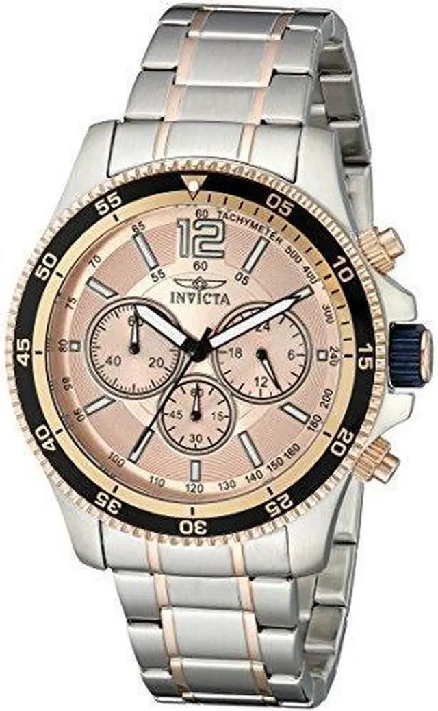 Main image of Invicta 13977 Men's Specialty Chrono Silver-Tone Ss Rose-Tone Dial Watch