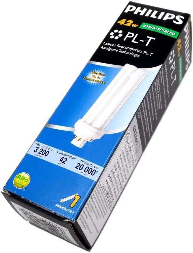 Alt view image 4 of 4 - Philips - 149021 - Philips Lighting PL-T-42W/835/A/4P/ALTO Compact Fluorescent Lamp, 4-Pin, PL-T, 42W, 3500K