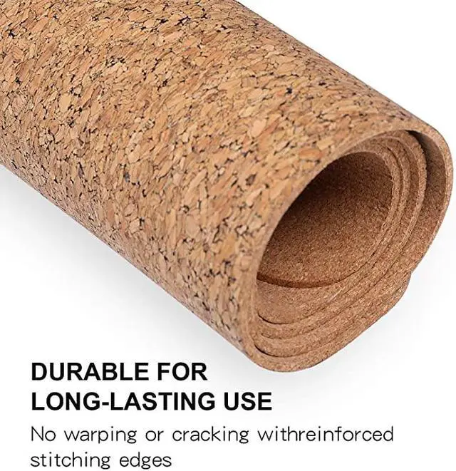 Alt view image 5 of 7 - Cork Desk Pad, Natural Cork Desk Mat, Multi-Size/ Color Dual-Sided Desk Blotter, Laptop Mat, Water Repellent Writing Pad for Office and Home, 23.6" X 11.8"