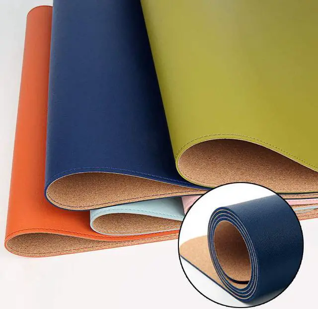 Alt view image 3 of 7 - Cork Desk Pad, Natural Cork Desk Mat, Multi-Size/ Color Dual-Sided Desk Blotter, Laptop Mat, Water Repellent Writing Pad for Office and Home, 23.6" X 11.8"