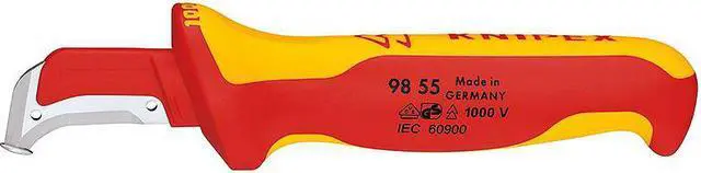 Alt view image 3 of 5 - KNIPEX 98 55 Insulated Dismantling Cutter, Fixed Blade, Hook, Conductor