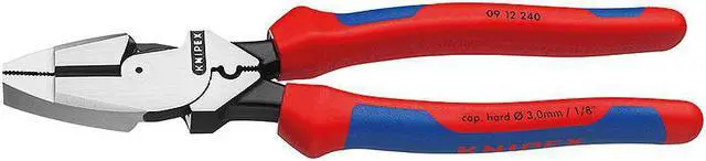 Alt view image 2 of 4 - KNIPEX 09 12 240 SBA Linemans Pliers,Steel,9-1/2" L