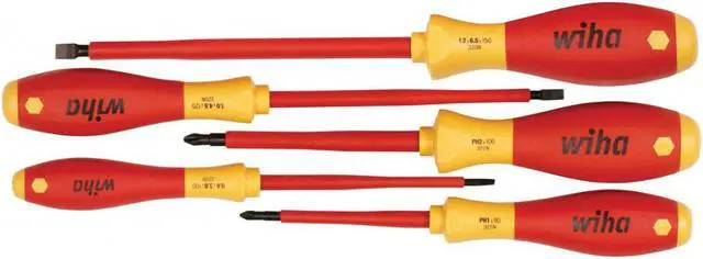 Main image of Wiha 32091 5 Piece Insulated Slotted/Phillips Screwdriver Set