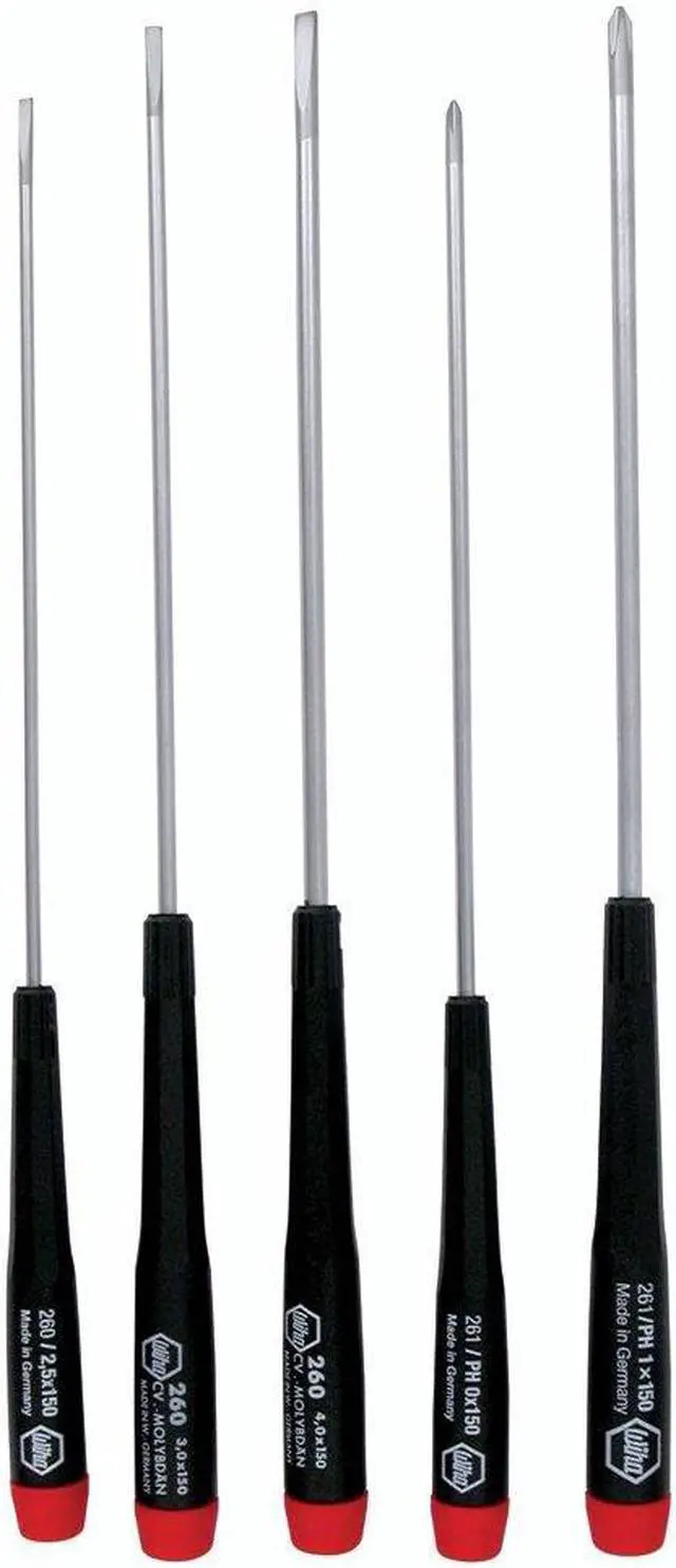 Alt view image 2 of 4 - WIHA 26192 Precision Screwdriver Set, Phillips/Slotted Tip, 1/8 in, 3/32 in,