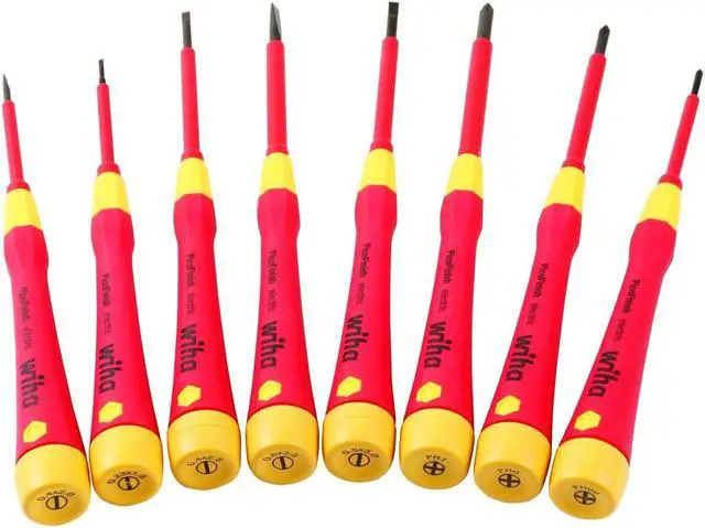 Alt view image 2 of 4 - Wiha 32088 Insulated Precision Slotted and Phillips Screwdriver Set, 8 Pieces