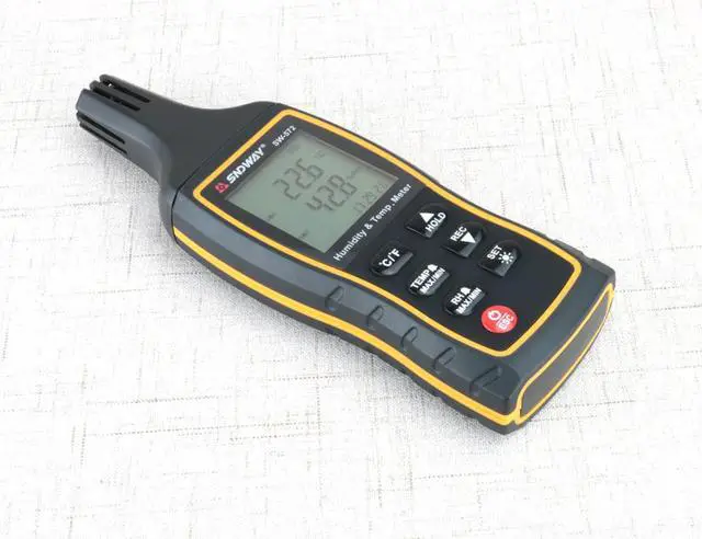 Alt view image 6 of 6 - SNDWAY SW-572 Digital LCD Thermometer thermo Hygrometer indoor temperature Humidity meter tester monitor Weather Station data hold Alarm Clock