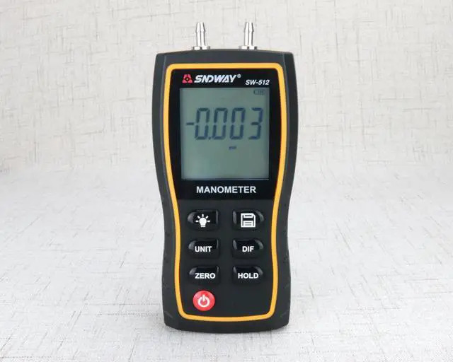 Alt view image 2 of 5 - SNDWAY SW-512 Digital Manometer Air Pressure gauge 11 Unit Vacuum Pressure Gauges differential natural gas pressure gauge meter measurement