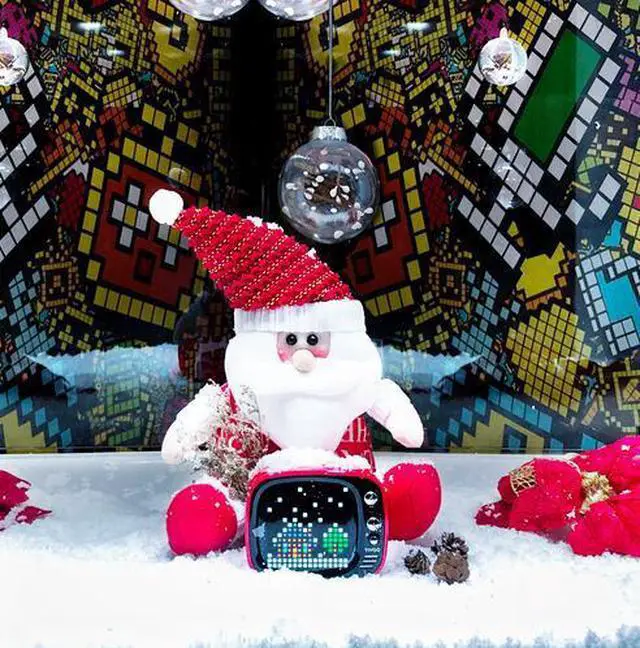 Alt view image 6 of 6 - Divoom Tivoo Portable Bluetooth Speaker LED Clock Smart Alarm Clock Desktop with App Compatible for IOS Android Xiaomi (White)