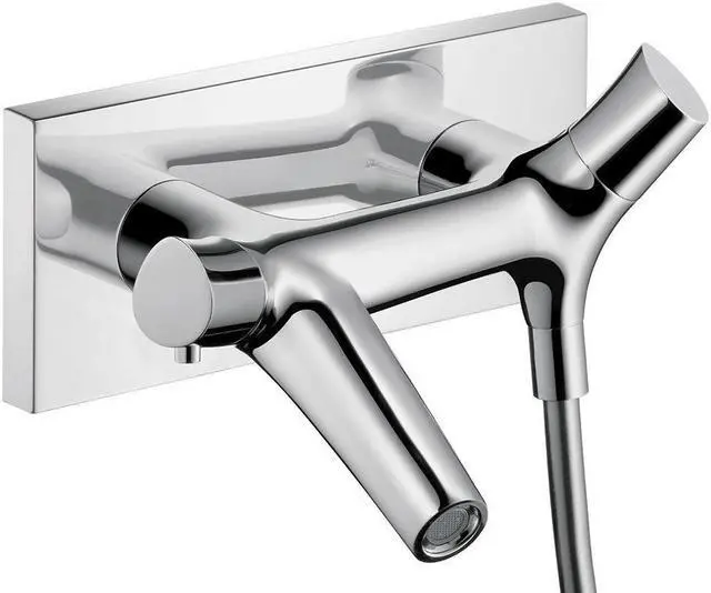 Alt view image 2 of 2 - Hansgrohe 12410001 Starck Organic 2-Handle Thermostatic Valve Trim Kit in Chrome - Valve Not Included